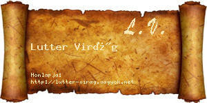 Lutter Virág névjegykártya